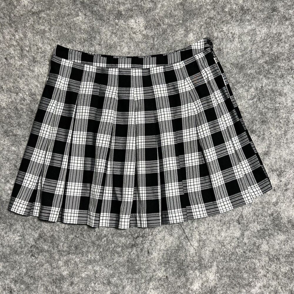 Self Love Tennis Skirt Women's XL Pleated Tartan Plaid Clueless 90’s Academia
